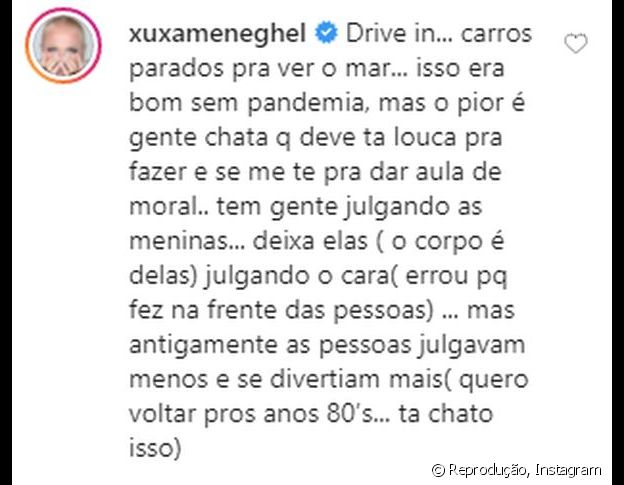 Xuxa opina sobre sexo no carro e divide opiniões na web
